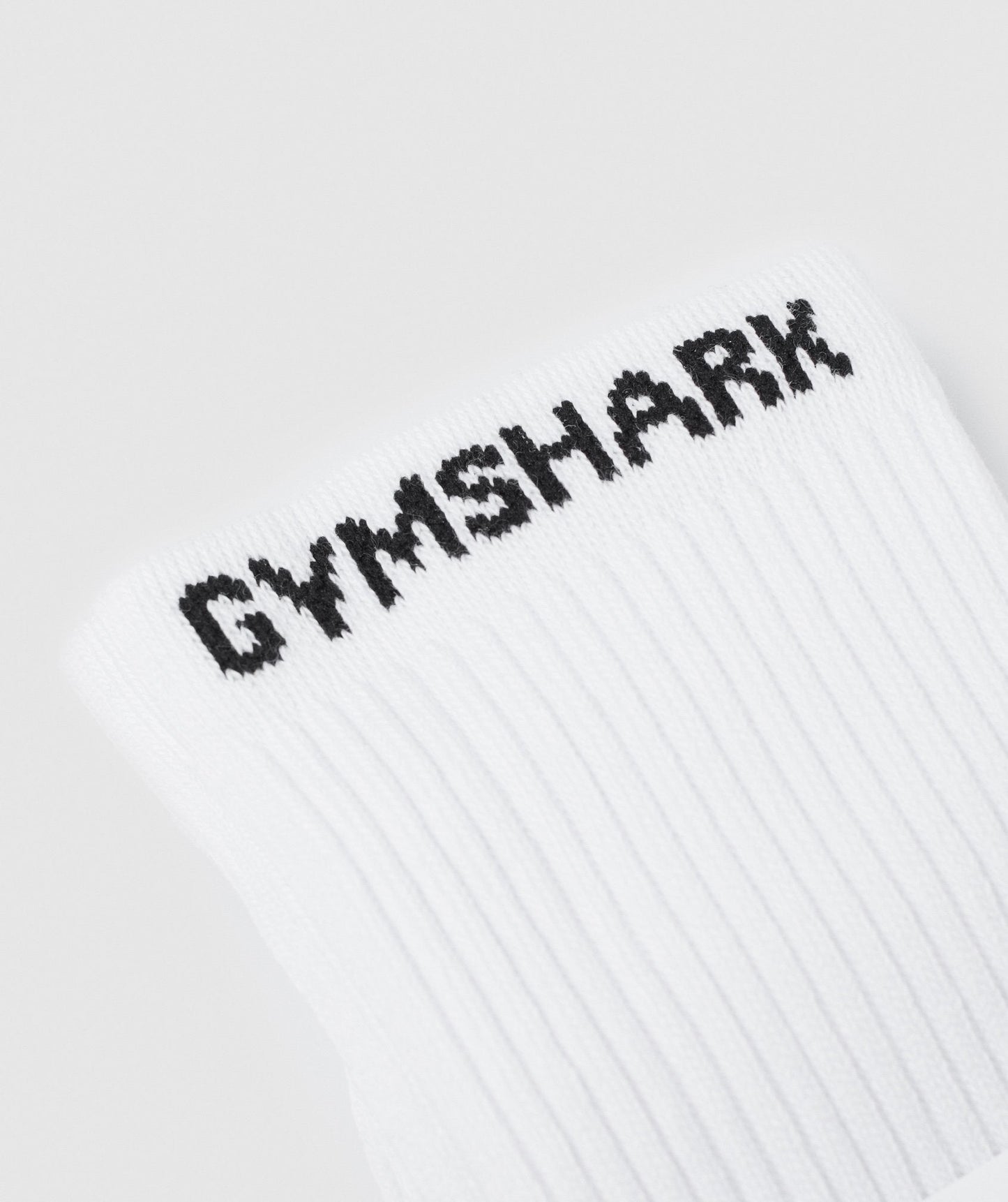 Gymshark Premium Logo Crew Socks 1pk - White