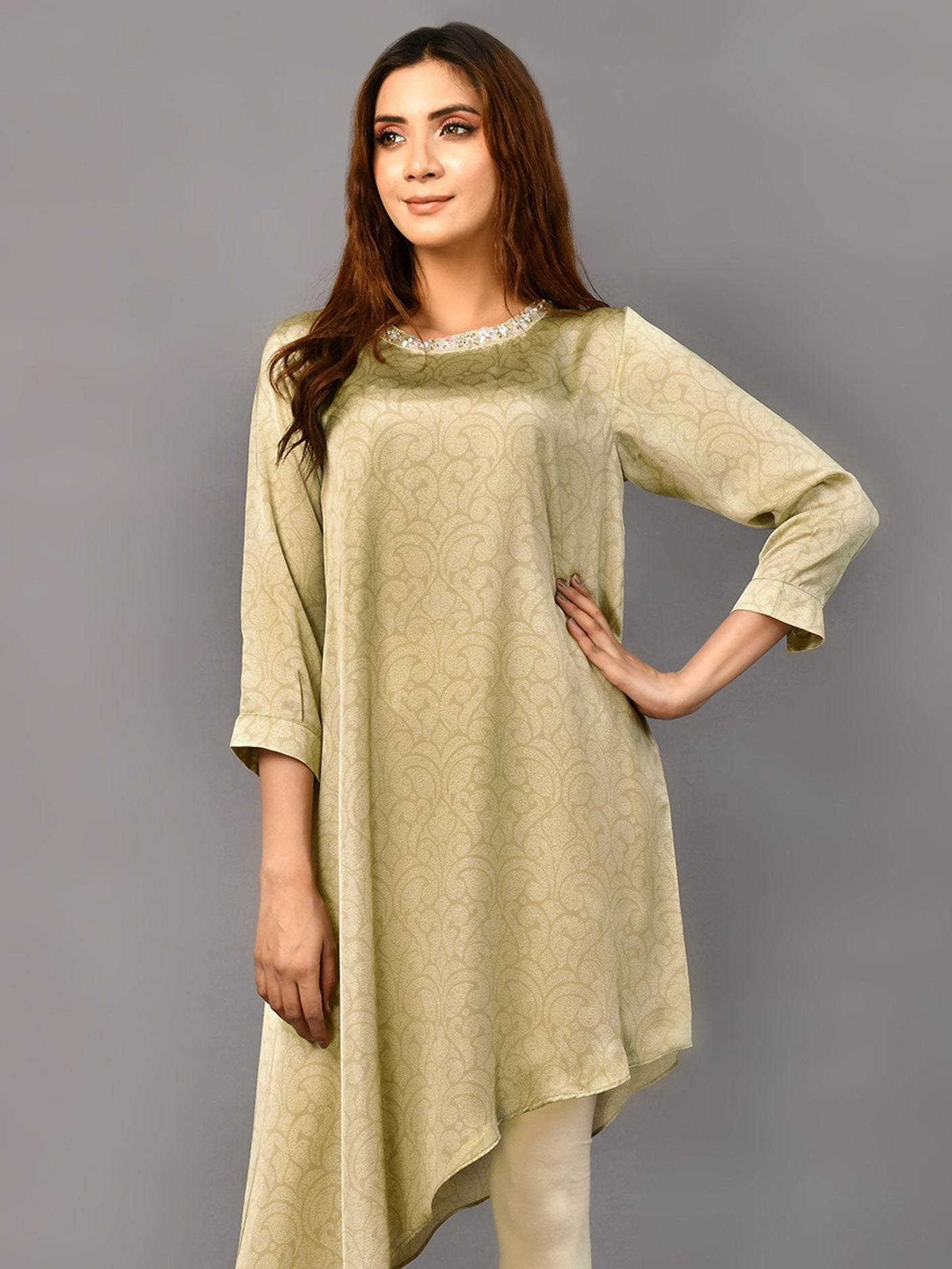 Embellished Silk Shirt