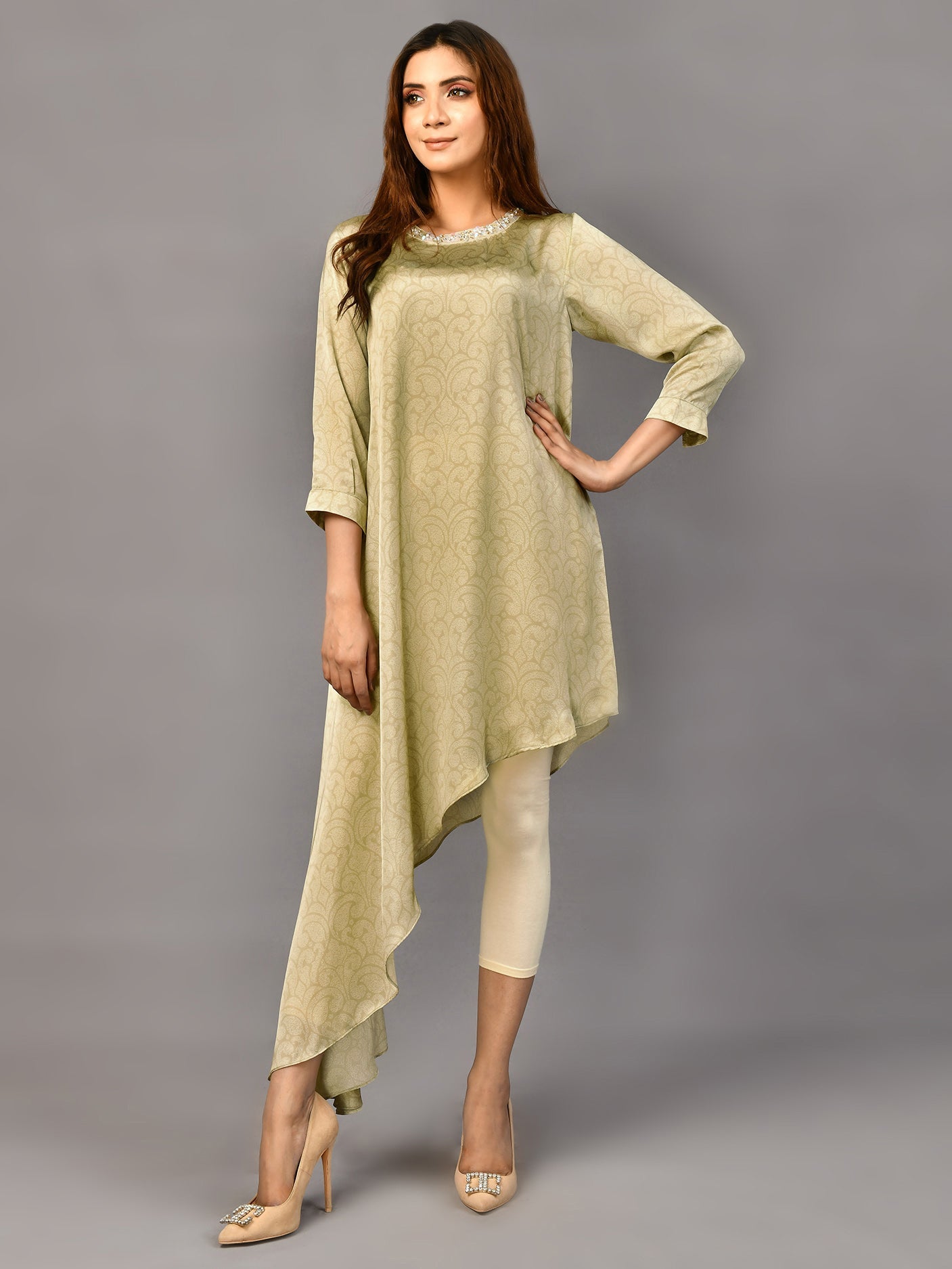 Embellished Silk Shirt