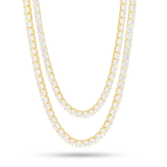 5 mm Tennisketten-Halsband-Set