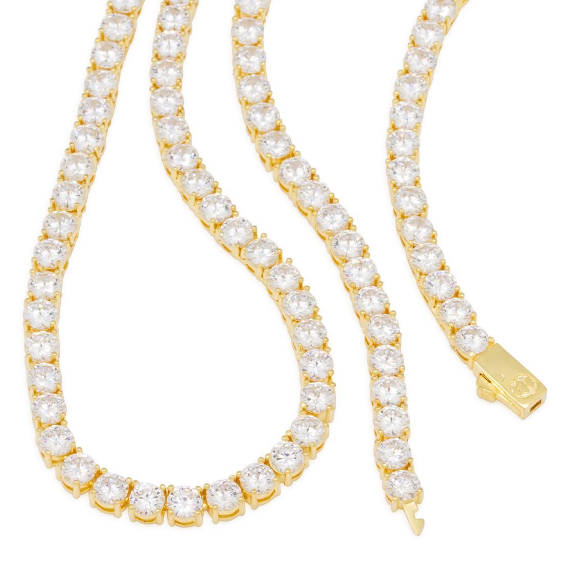 5 mm Tennisketten-Halsband-Set