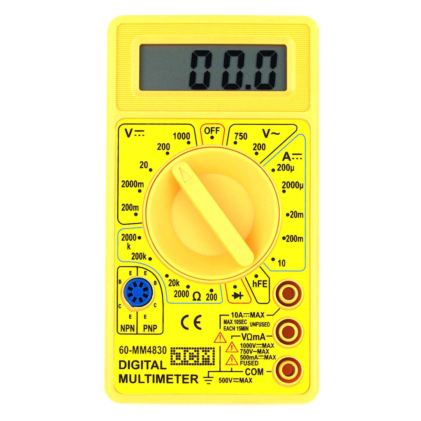 60-MM4830 Digital multimeter yellow buzz