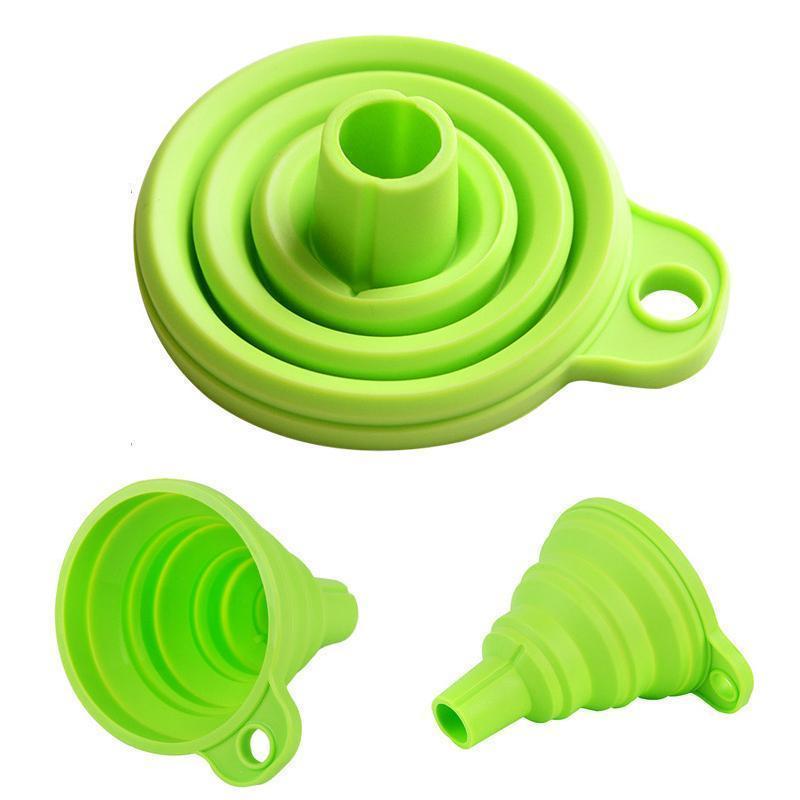 Silicone Gel Foldable Funnel Hopper(2 PCS)