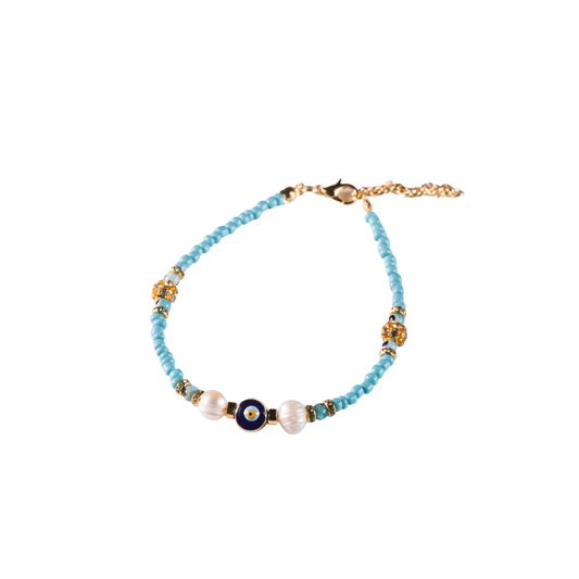 Evil Eye Pearl Anklet