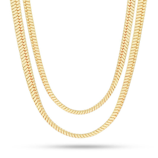 8mm Thick Herringbone Chain Choker Set
