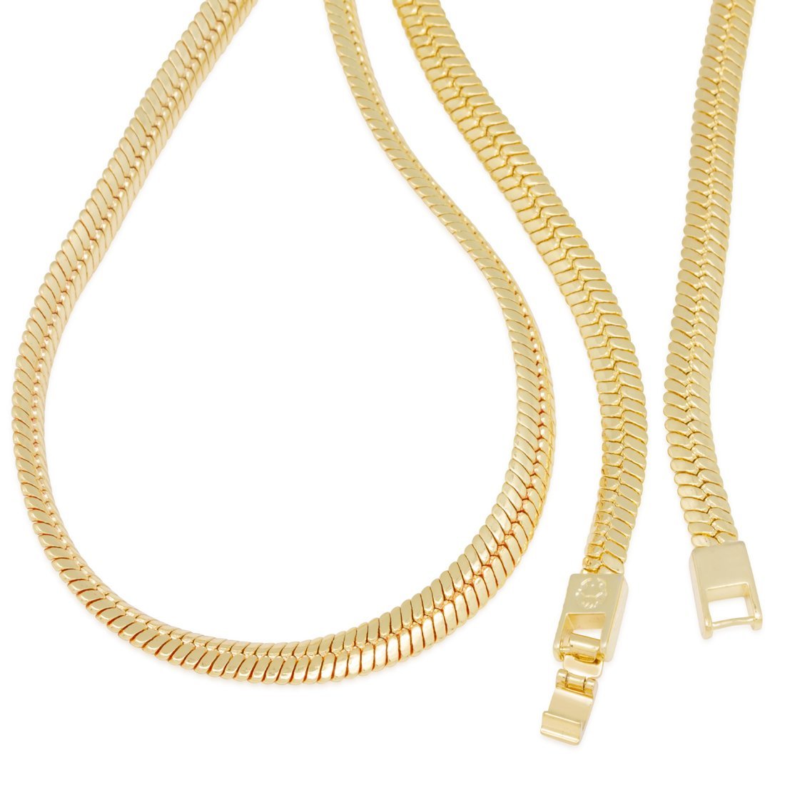 8mm Thick Herringbone Chain Choker Set