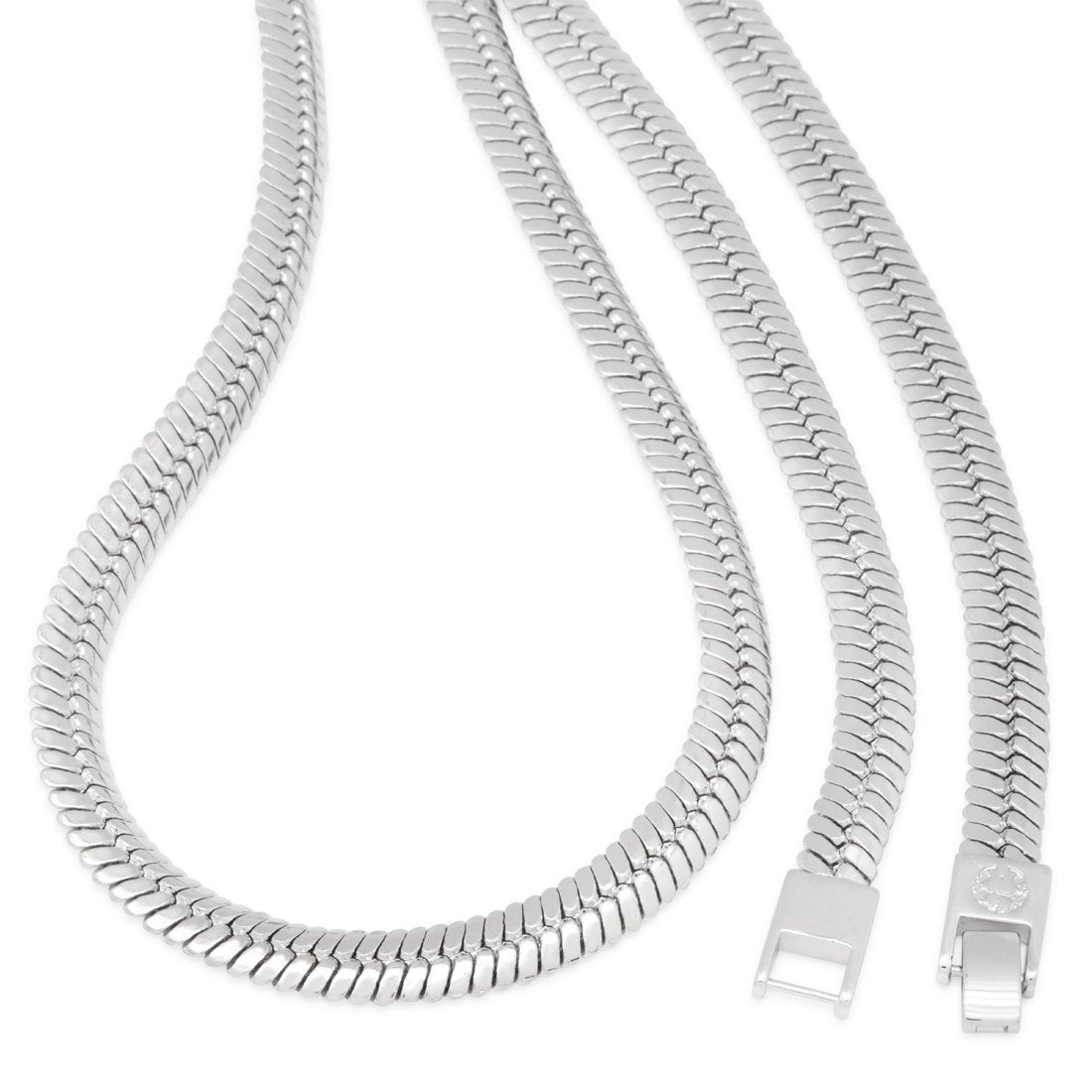 8mm Thick Herringbone Chain Choker Set