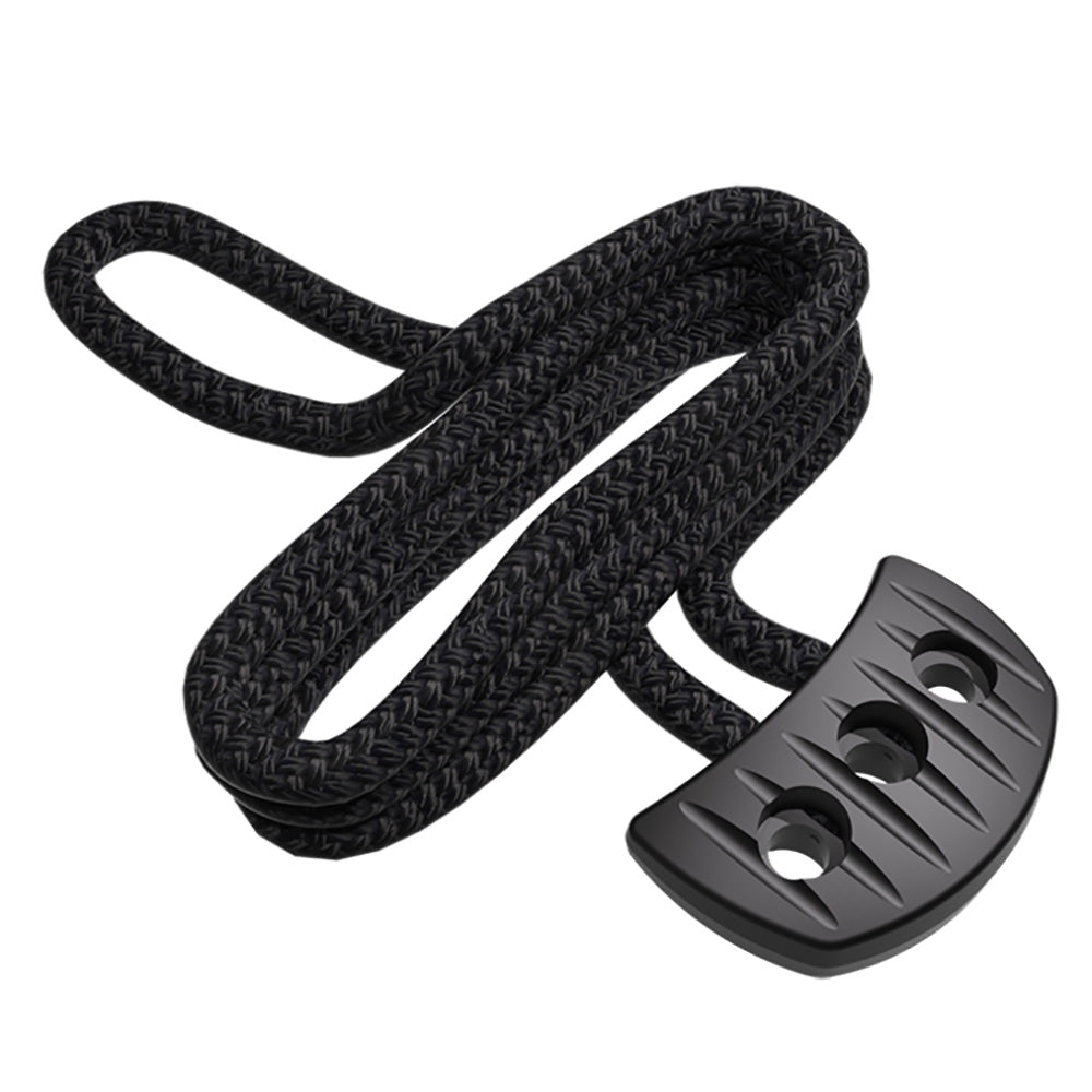 Snubber - Black Snubber Pull With Rope - Tar Black [S61390]