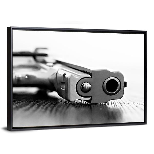 9mm Gun Canvas Wall Art-3 Horizontal-Gallery Wrap-25" x 16"-Tiaracle