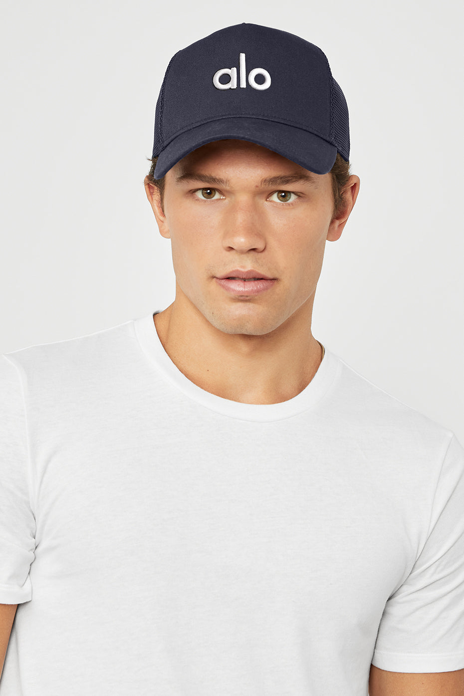 District Trucker Hat - True Navy/White