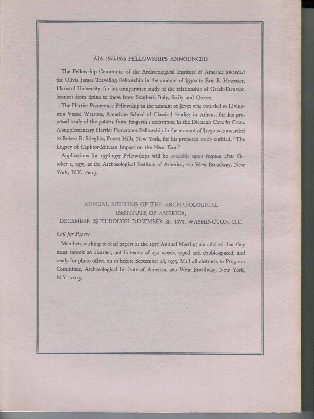 American Journal of Archaeology, Band 79, Nr. 3, Juli 1975