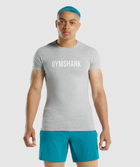 Gymshark Apollo T -Shirt - hellgraue Mergel