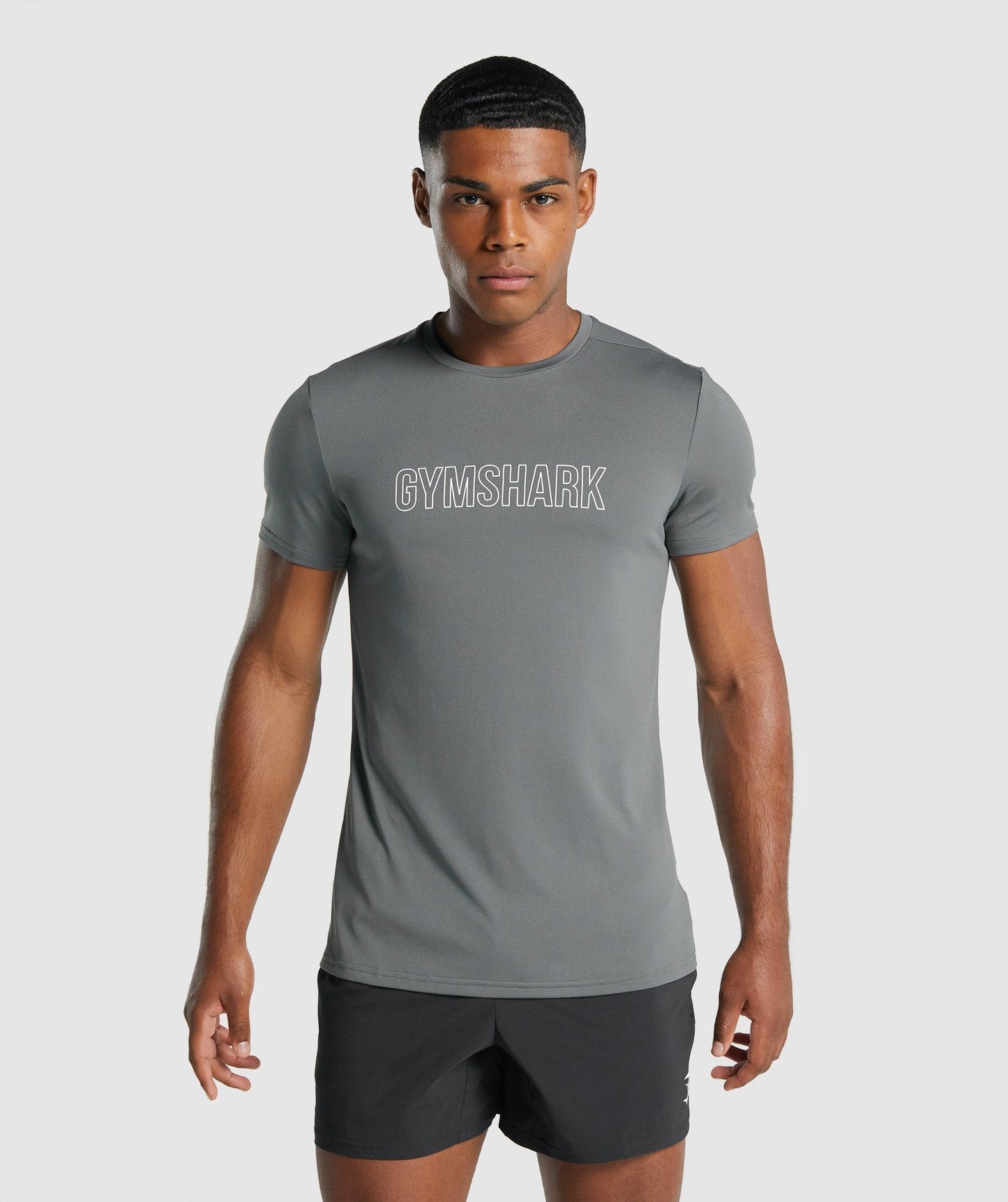 Gymshark Ankunft Grafisches T -Shirt - Holzkohle