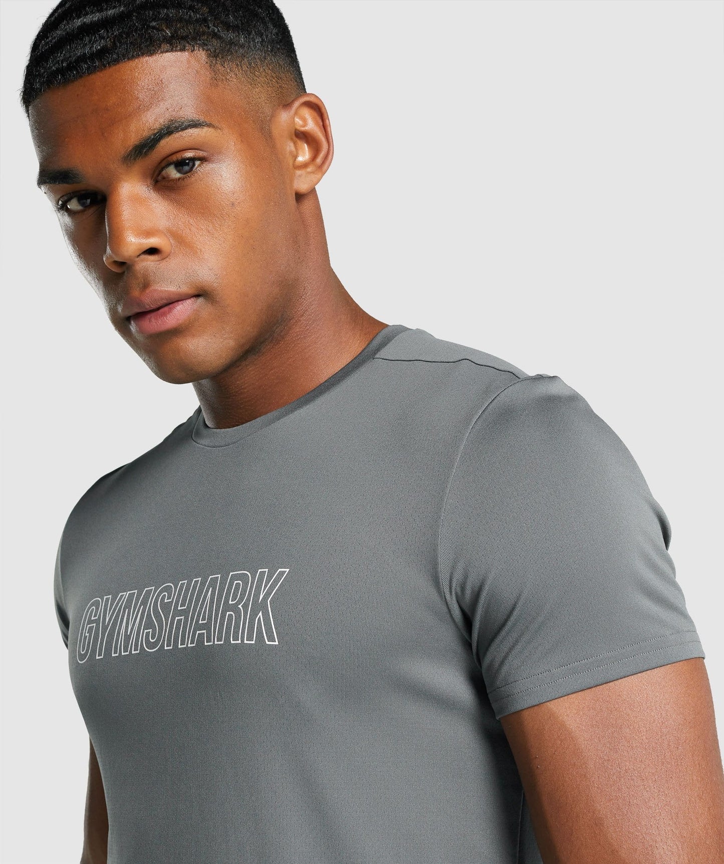 Gymshark Ankunft Grafisches T -Shirt - Holzkohle