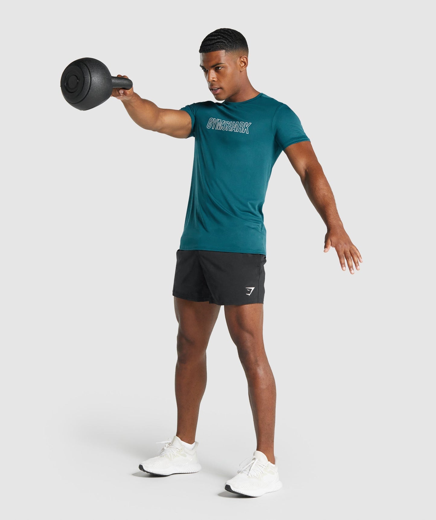 Gymshark Ankunft Grafisches T -Shirt - blaugrün