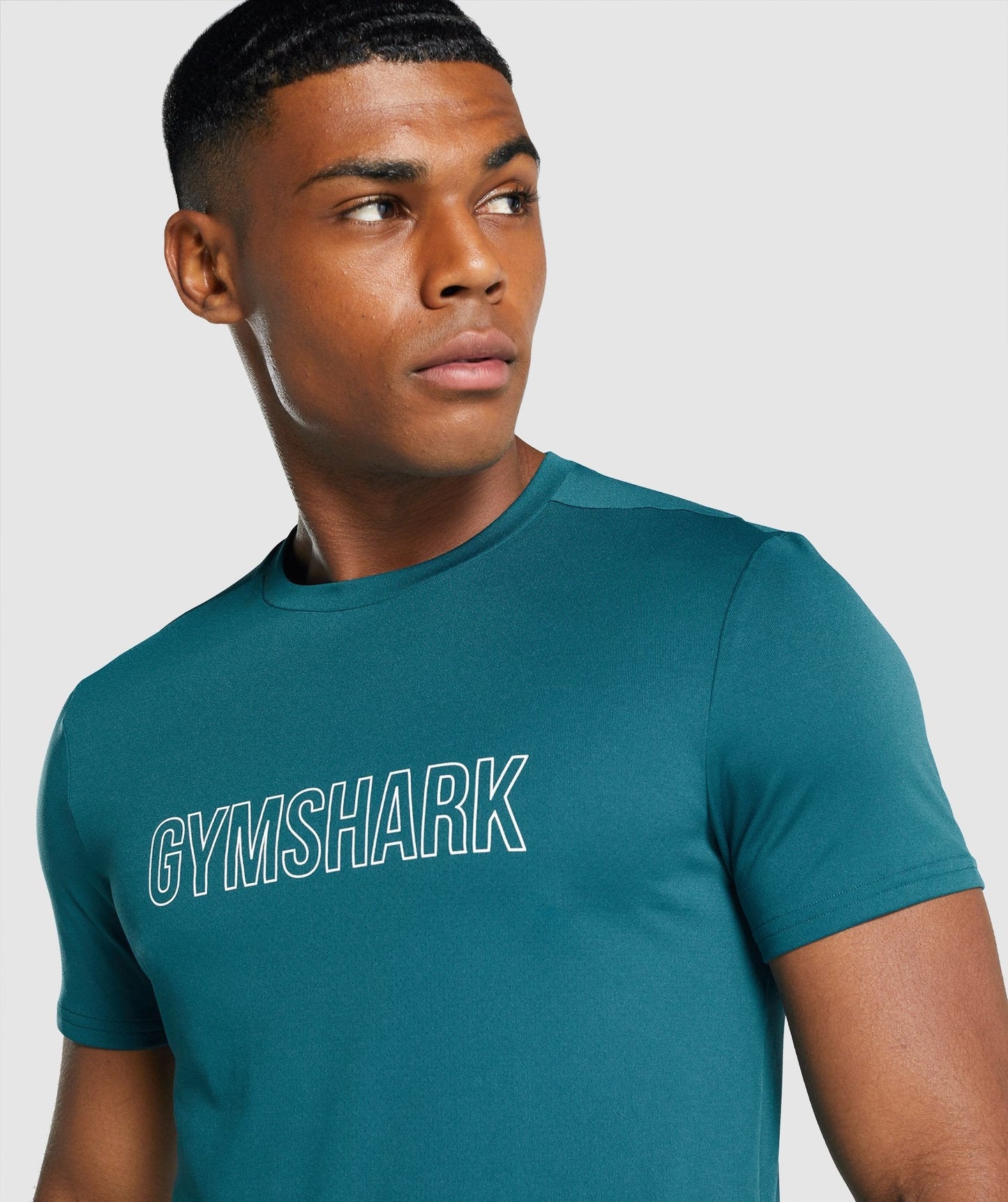 Gymshark Ankunft Grafisches T -Shirt - blaugrün