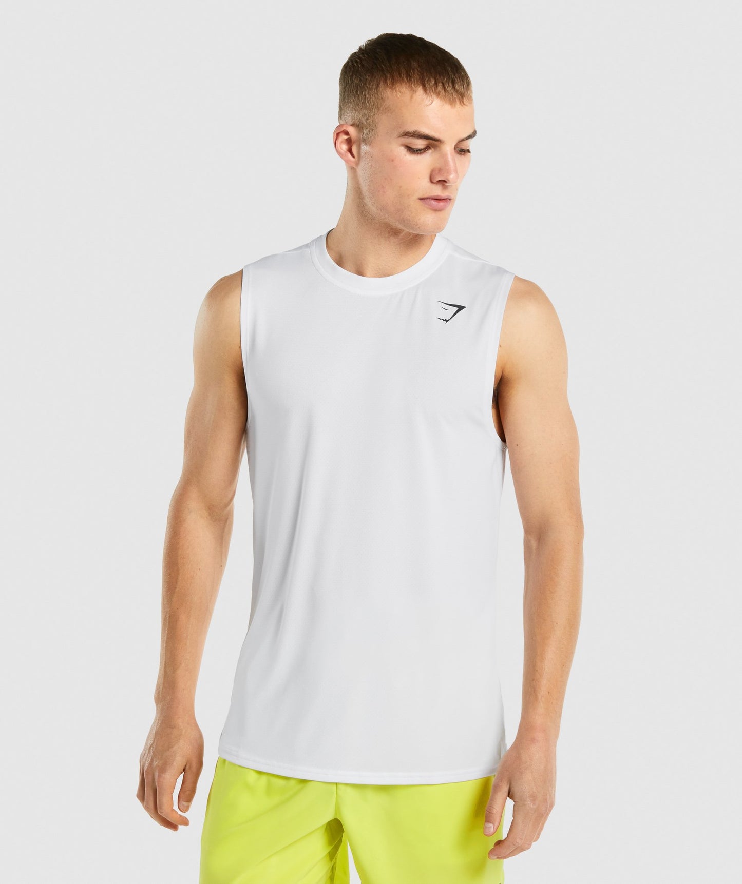 Gymshark Ankunft ärmelloses T -Shirt - Weiß