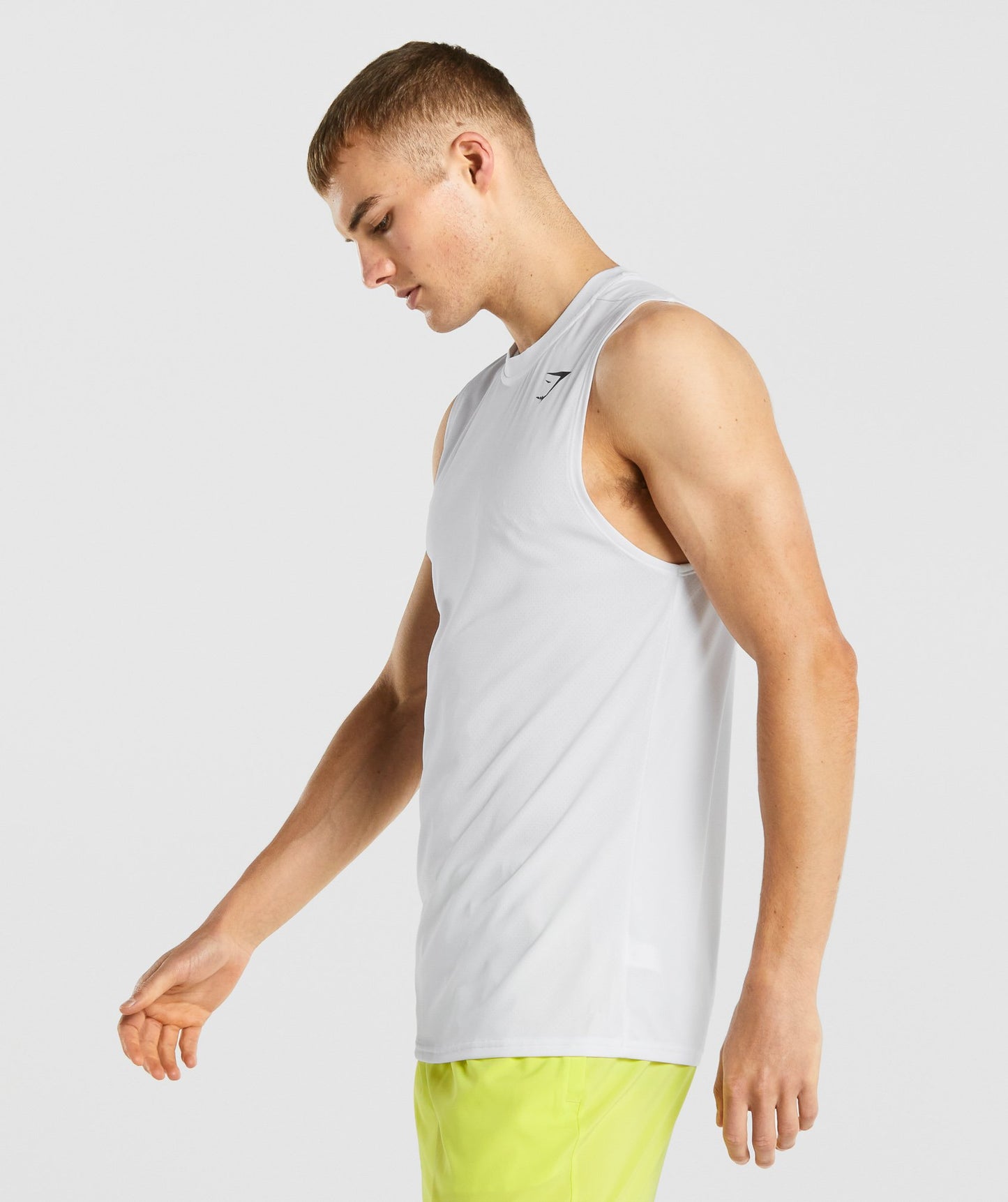 Gymshark Ankunft ärmelloses T -Shirt - Weiß