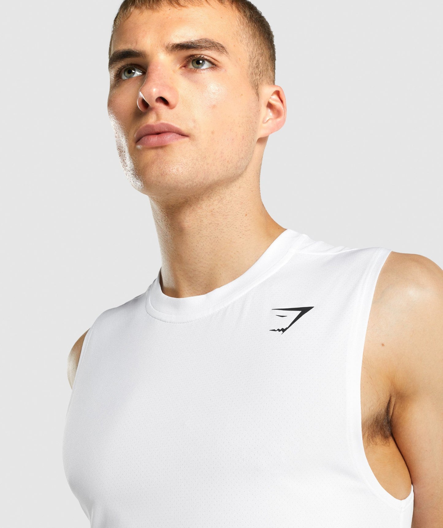 Gymshark Ankunft ärmelloses T -Shirt - Weiß