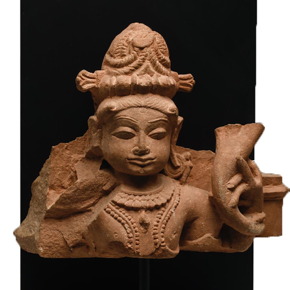 ایک ہندوستانی سرخ ریت کے پتھر کے اعداد و شمار ، درمیانی ادوار ، سی اے۔ 10 ویں - 12 ویں صدی عیسوی