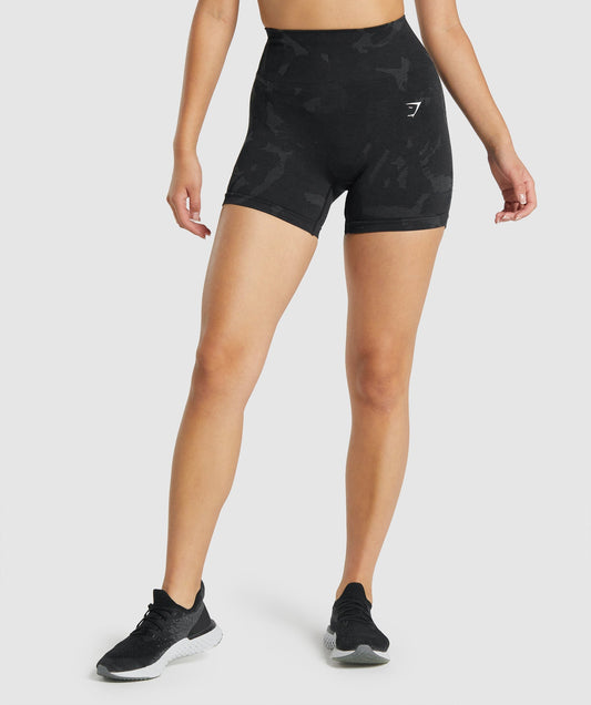 Gymshark Adapt Camo Seamless Shorts - Savanna | Schwarz