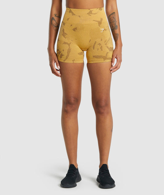 Gymshark Adapt Camo Seamless Shorts - Savanna | Gelb