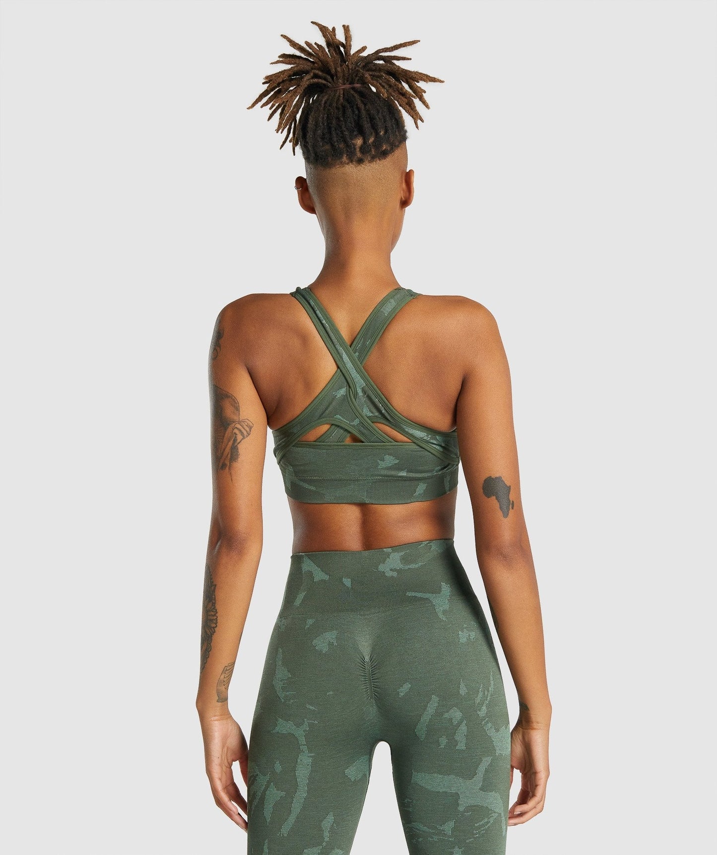 Gymshark Adapt Camo Seamless Sport BH - Savanna | Grün