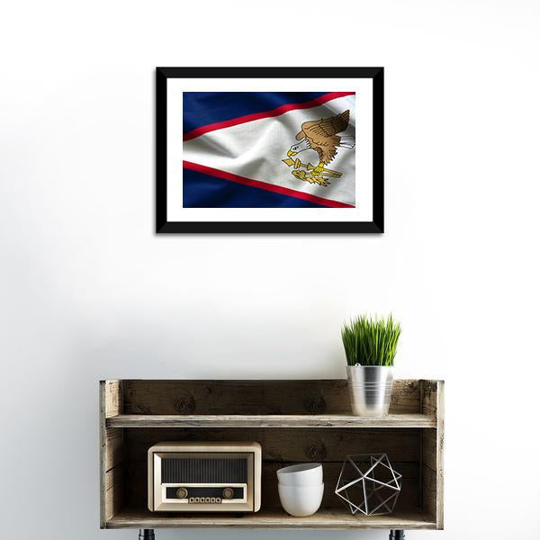 American Samoa Flag Canvas Wall Art-3 Horizontal-Gallery Wrap-25" x 16"-Tiaracle
