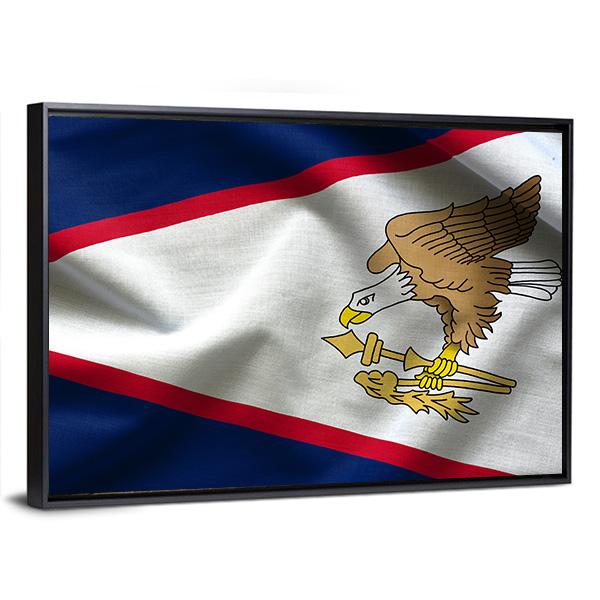 American Samoa Flag Canvas Wall Art-3 Horizontal-Gallery Wrap-25" x 16"-Tiaracle