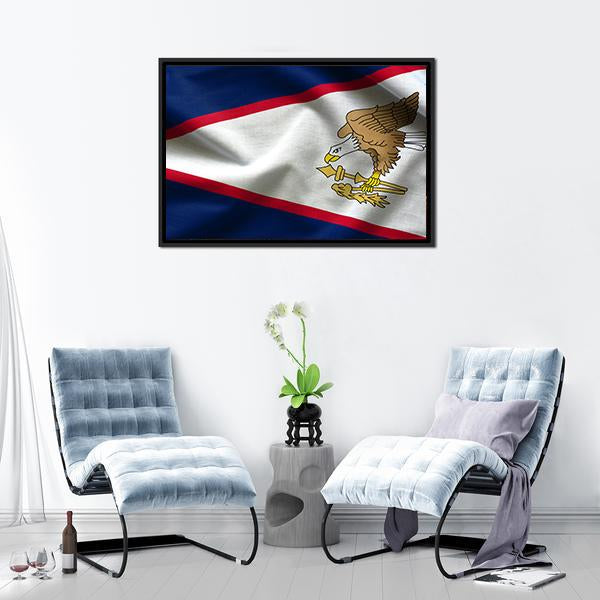 American Samoa Flag Canvas Wall Art-3 Horizontal-Gallery Wrap-25" x 16"-Tiaracle