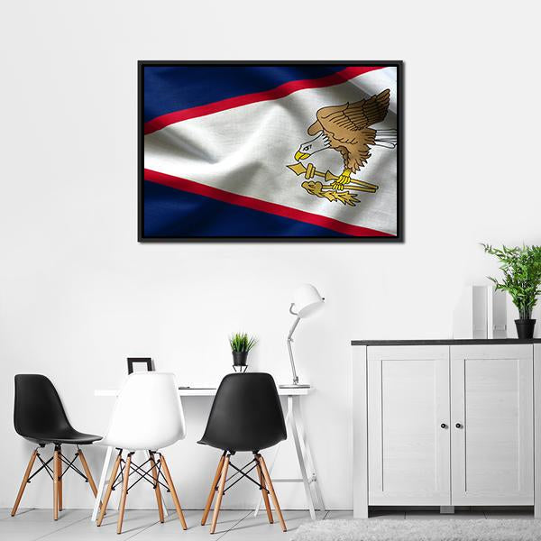 American Samoa Flag Canvas Wall Art-3 Horizontal-Gallery Wrap-25" x 16"-Tiaracle