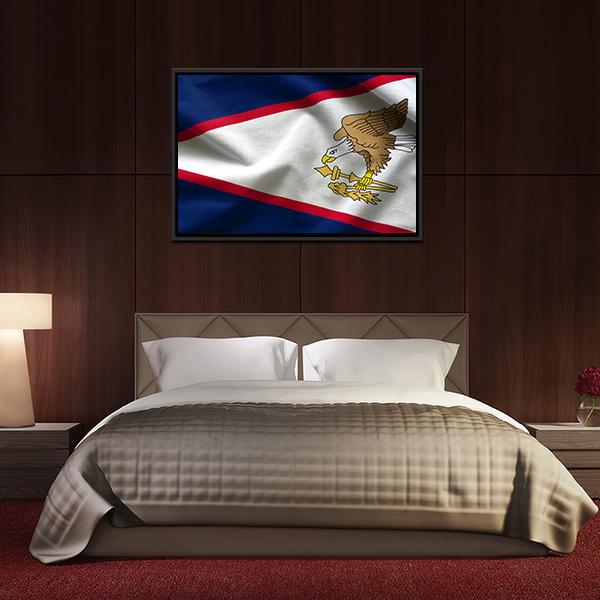 American Samoa Flag Canvas Wall Art-3 Horizontal-Gallery Wrap-25" x 16"-Tiaracle