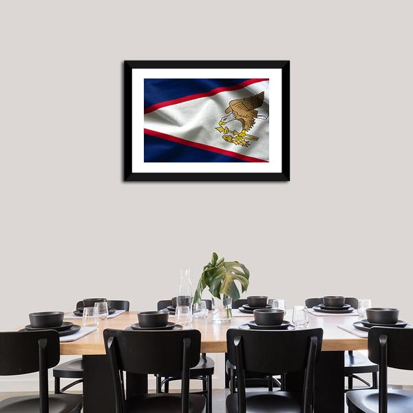 American Samoa Flag Canvas Wall Art-3 Horizontal-Gallery Wrap-25" x 16"-Tiaracle