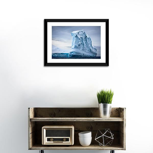 Antarctic Iceberg In The Snow Canvas Wall Art-3 Horizontal-Gallery Wrap-25" x 16"-Tiaracle