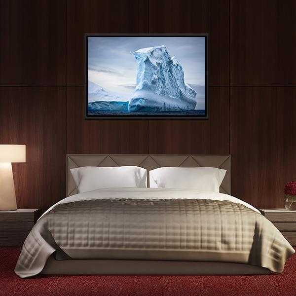 Antarctic Iceberg In The Snow Canvas Wall Art-3 Horizontal-Gallery Wrap-25" x 16"-Tiaracle