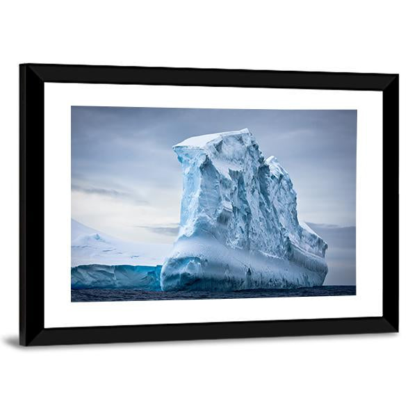 Antarctic Iceberg In The Snow Canvas Wall Art-3 Horizontal-Gallery Wrap-25" x 16"-Tiaracle