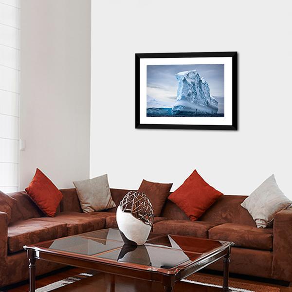 Antarctic Iceberg In The Snow Canvas Wall Art-3 Horizontal-Gallery Wrap-25" x 16"-Tiaracle