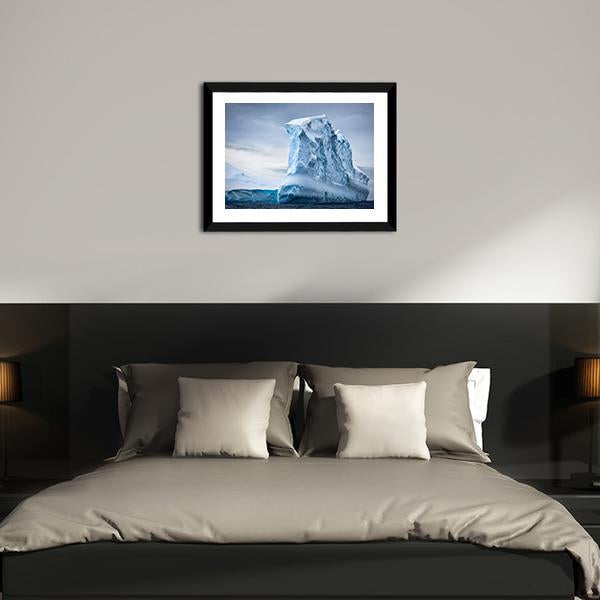 Antarctic Iceberg In The Snow Canvas Wall Art-3 Horizontal-Gallery Wrap-25" x 16"-Tiaracle