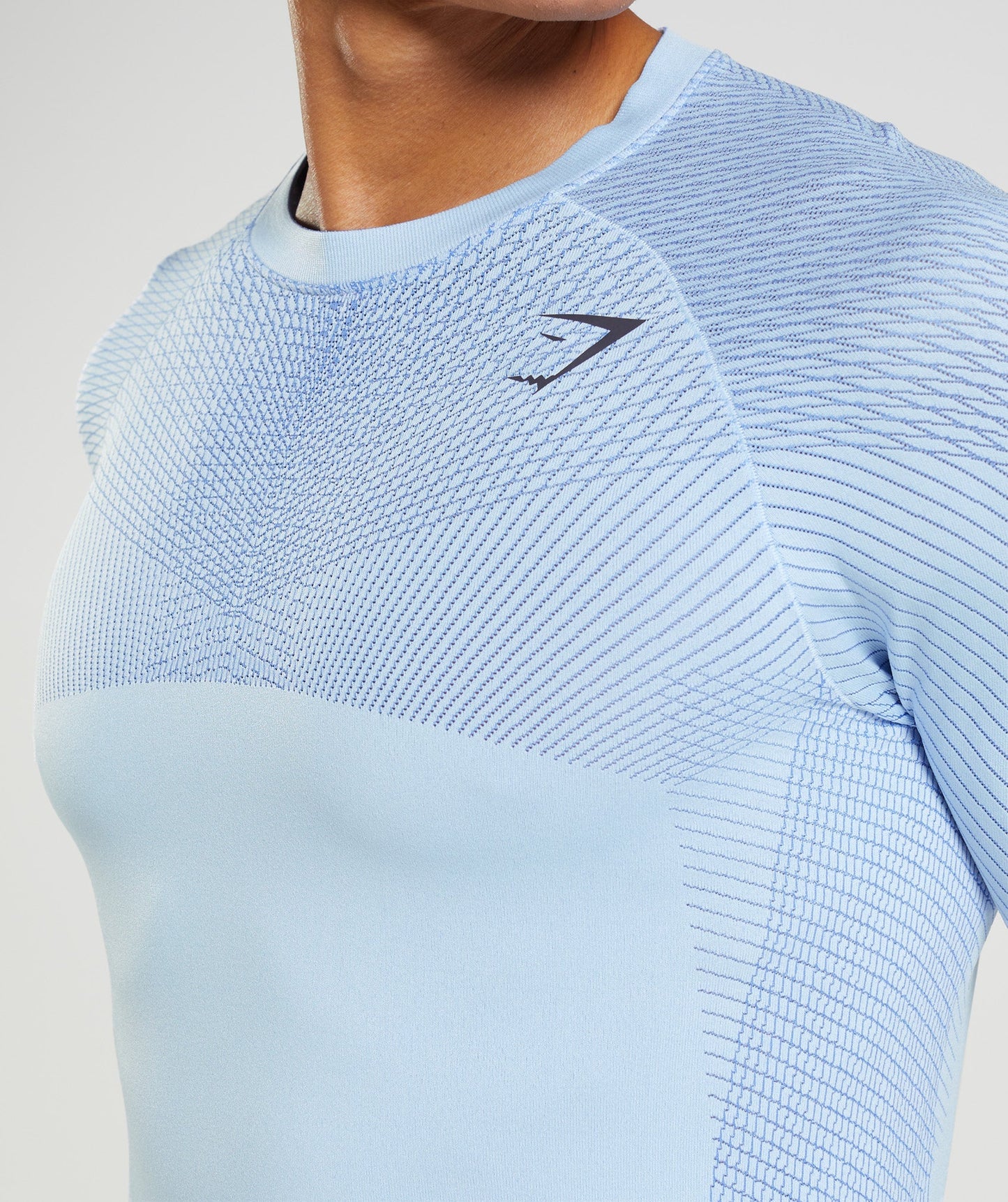 Gymshark Apex Seamless Long Sleeve T-Shirt - Linen Blue/Court Blue