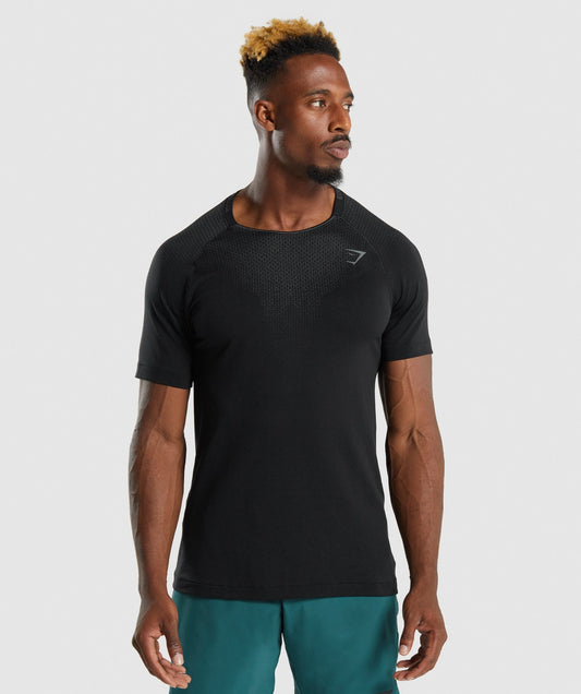 Gymshark Apex Kontrast T -Shirt - Schwarz