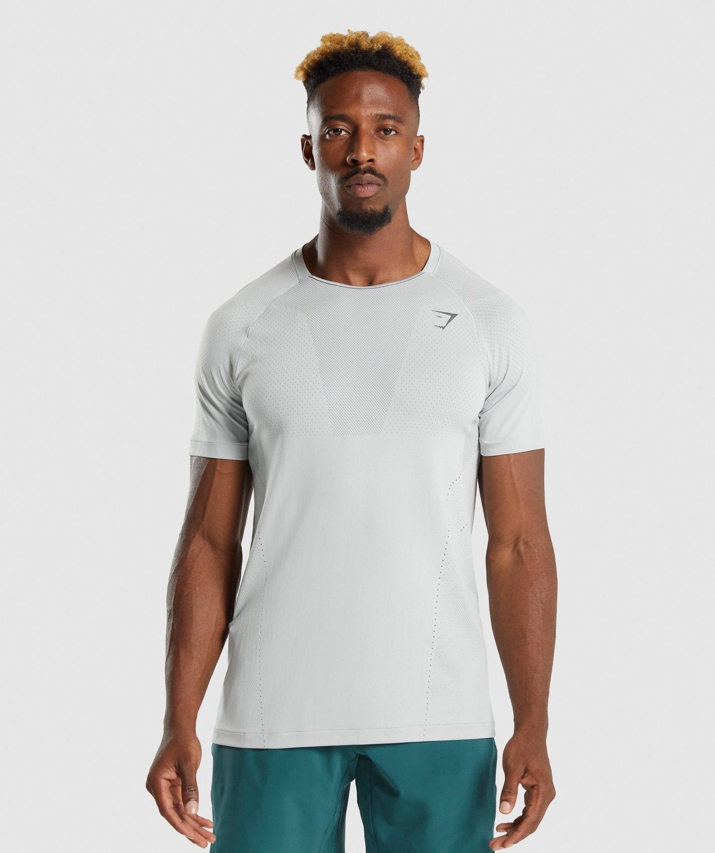 Gymshark Apex spielen T -Shirt - hellgrau/Holzkohle