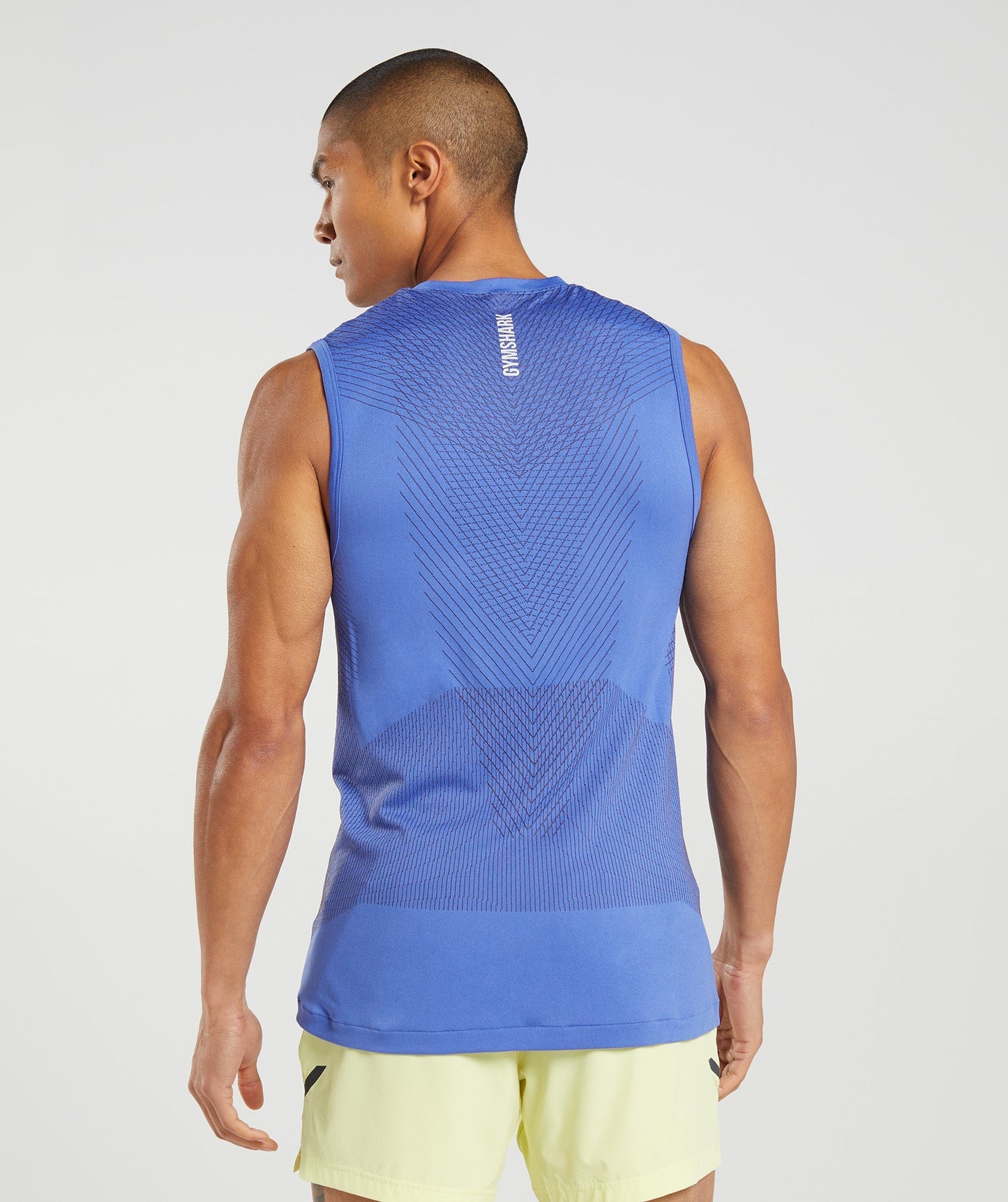 Gymshark Apex Seamless Tank - Court Blue/Onyx Grey