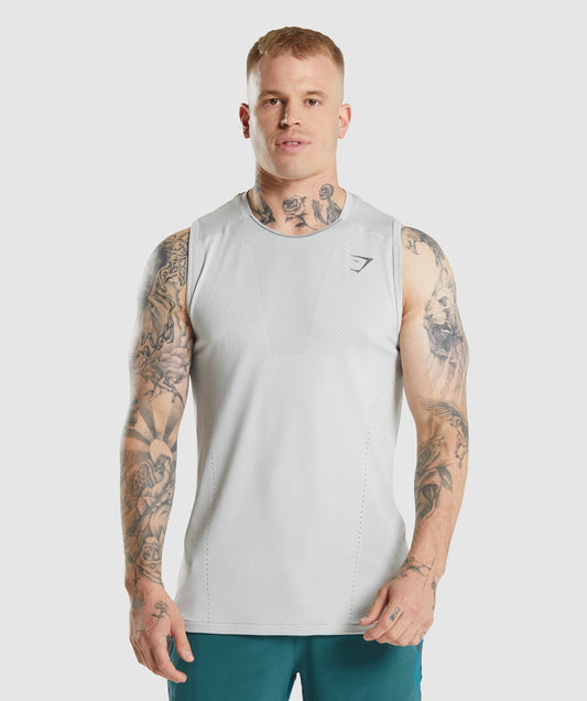 Gymshark Apex Tank - hellgrau/Holzkohle
