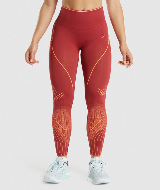 Gymshark Apex nahtlose Hochhäuser - Burgund