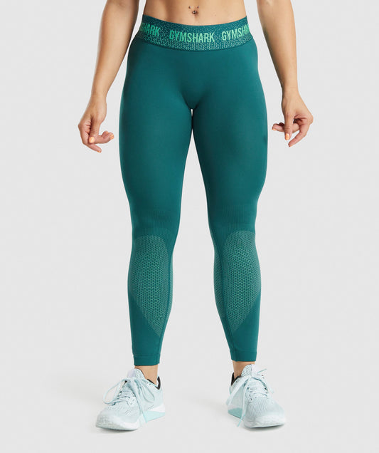 Gymshark Apex nahtlos niedrige Leggings - blaugrün