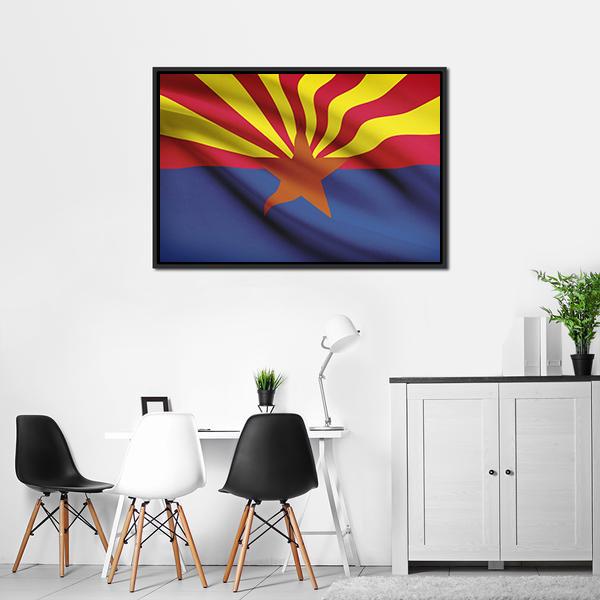 Arizona Flag Canvas Wall Art-3 Horizontal-Gallery Wrap-25" x 16"-Tiaracle