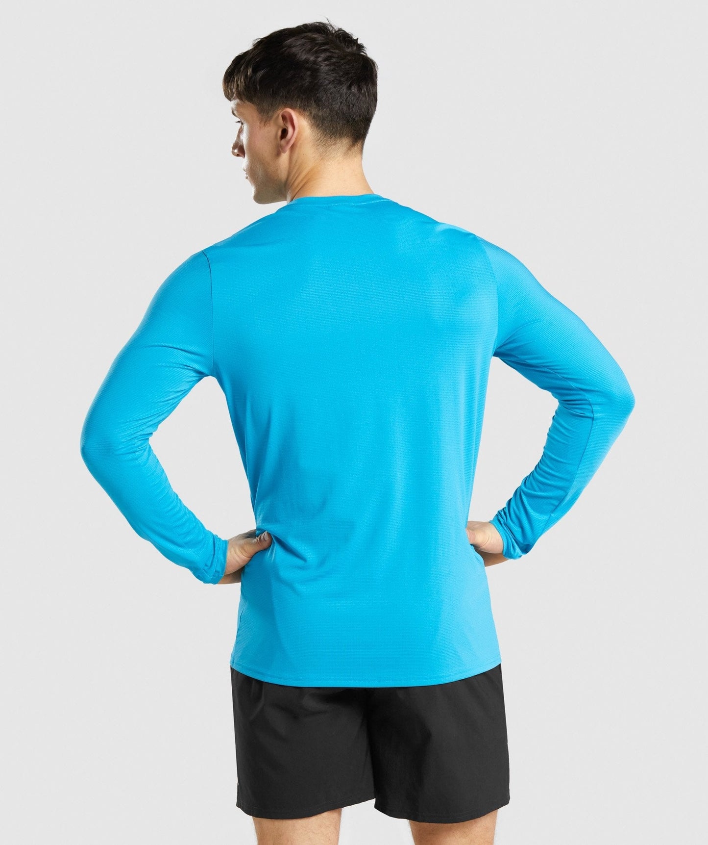 Gymshark Ankunft Grafik Langarm T -Shirt - Blau