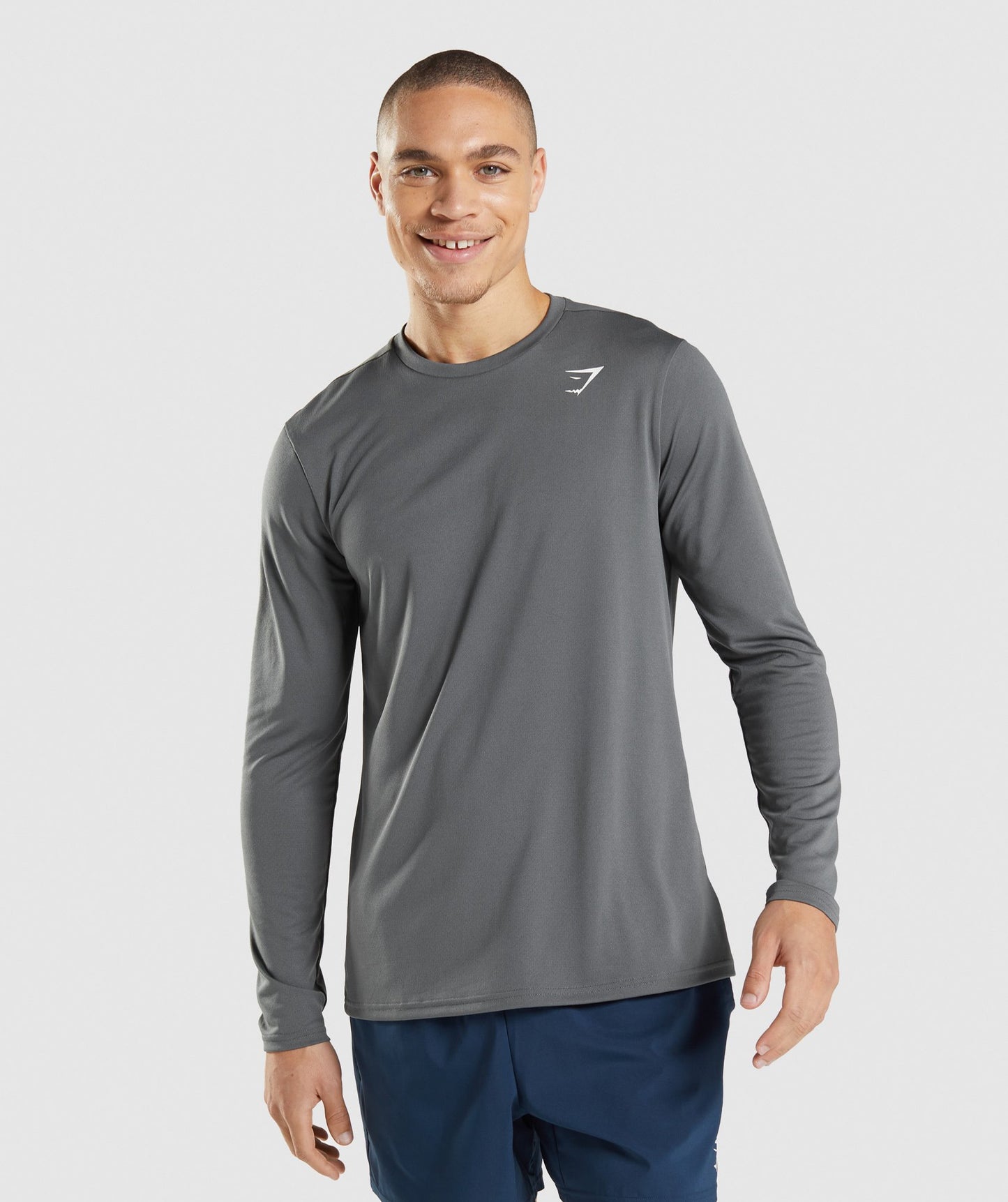 Gymshark Ankunft Langarm T -Shirt - Holzkohle