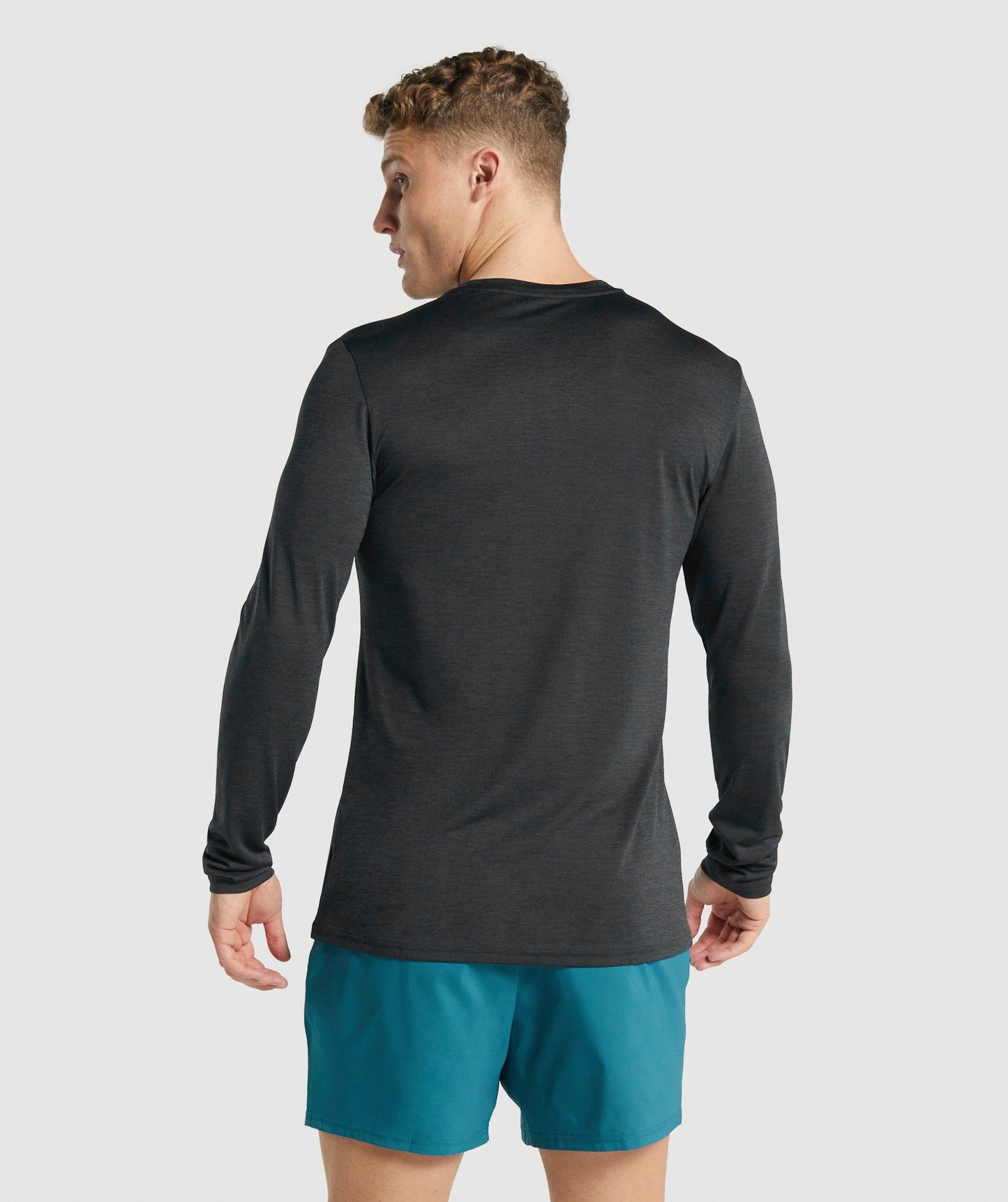 Gymshark Ankunft Marl Long Sleeve T -Shirt - Schwarze Merle