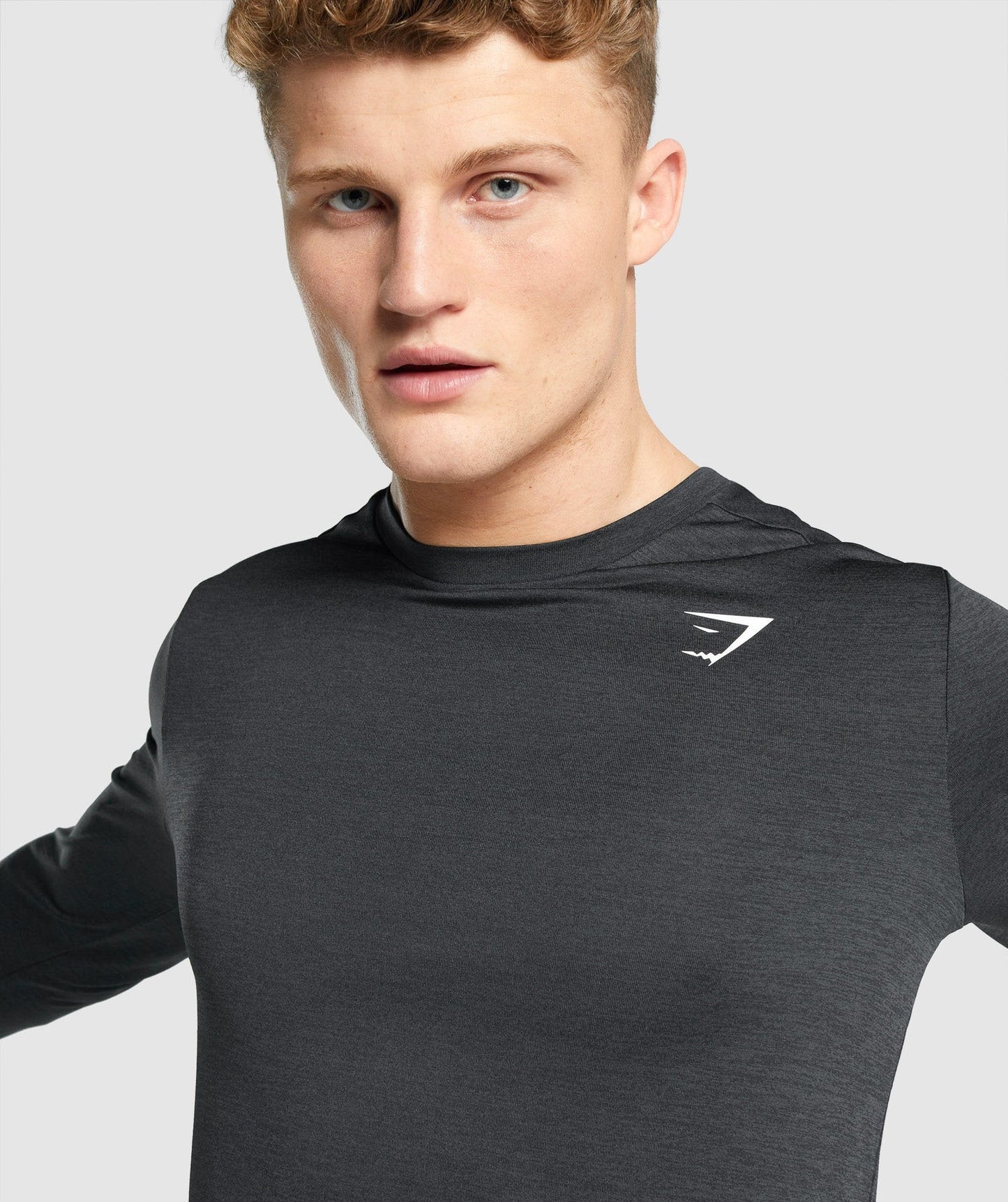 Gymshark Ankunft Marl Long Sleeve T -Shirt - Schwarze Merle